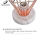 Lampworks Rose Gold Lamps Table Lamp Bedroom Decor Bedside Lamp Diamond Shape Night Stand Lamp Marble Base Desk Lamp for Bedroom Living Room(Bulb Not Included)