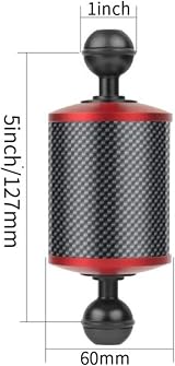 Bdukbduk 2x 60mm Carbon Fiber Underwater Float Arm for DSLR Camera 5 Inch Red view 7