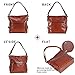 Banuce Trendy Full Grains Italian Hobo Bags for Women Leather Purses and Handbags Shoulder Bag with Convertible Strap Brown