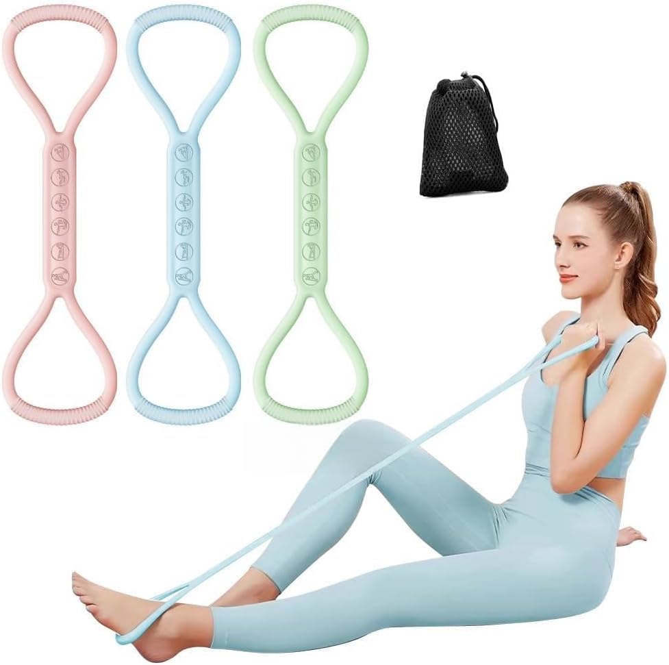 Photo 1 of ***MISSING 2 BANDS*** 2025 Upgraded Figure 8 Resistance Band for Physical Therapy, Shoulder Back Arm Exercise Bands, 3 Resistance Levels for 15 25 35lb for Kids Adult Elderly