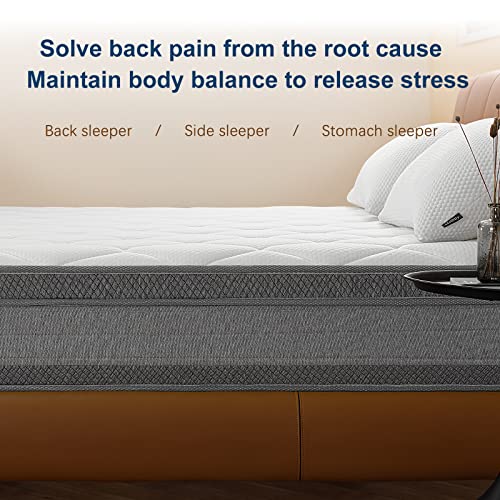 Molblly Full Mattress, 12 Inch CoolingGel Memory Foam and Individually