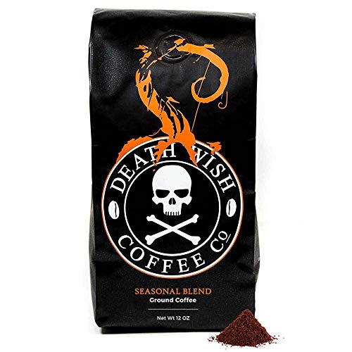 Death Wish Coffee Organic Pumpkin Spice Coffee - 12 oz Bag (Ground) (All The Best Wishes)