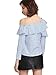 SheIn Women's Cute Asymmetric Cold Shoulder Blouse Top