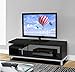 Yaheetech Black Wood TV Stand Console Table Home Entertainment Center Media Cabinets with Steel Leg for Flat Screens