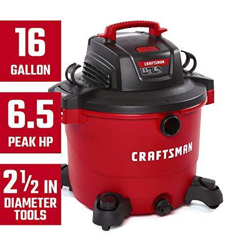 Craftsman CMXEVBE17595 16 Gallon 6.5 Peak HP Wet/Dry Vac, HeavyDuty