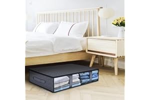 1PC 10.57 Gallon Non - Woven Underbed Storage Bags for Clothes, Breathable & Moisture - Proof, Gray