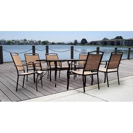 New – Mainstays Sand Dune 7-Piece Patio Dining Set, Seats 6 – Quality. Only here.