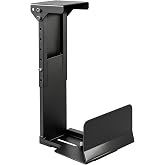 TooCust Heavy Duty Under Desk PC Mount &amp; Full Tower PC Wall Mount - Adjustable Width 5.9" to 9.8", Height 12.5"-20" - Computer Tower Stand Under Desk &amp; Standing Desk PC Mount, Black