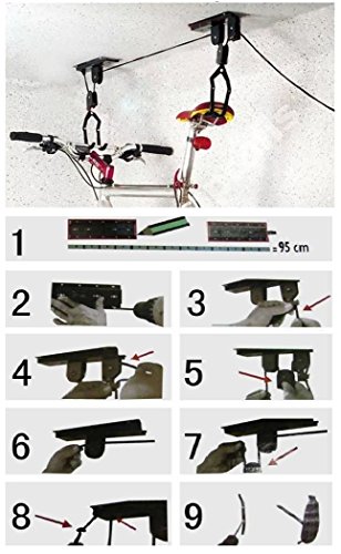 Atliprime Bike Lift Hoist Ceiling Mounted Bike Lift Garage