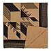 VHC Brands Dakota Star Queen Quilt 90Wx90L Country Patchwork Design, Black