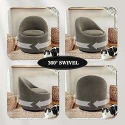 COLAMY Swivel Accent Chair Set of 2, 360° Swivel