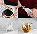 ilauke 200Pcs Tea Filter Bags Empty Drawstring Disposable Tea Infuser Teabags for Herbs Loose Tea with Snail Shape Tea Bag Holders and Tea Clip