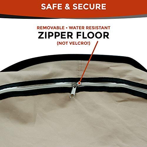 Pop Up Puppy Playpen 45-Inch for Travel, Indoor, Outdoor | Comfortable Mesh for Pets | Portable, Easy to Fold | Fun Features for Fur Parents | Safe and Secure with Removable Floor, Skylight, Windows