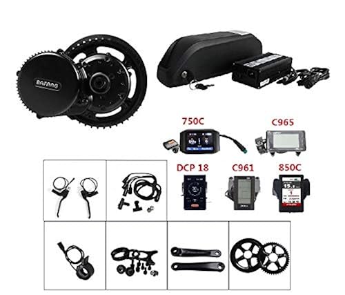 BAFANG ebike BBS01B 36V 350W 8fun Mid-Drive Motor Conversion Kits 36V  15AH Down Tube Polly Frame Case Li-ion Battery with 5A Charger (LCD C965