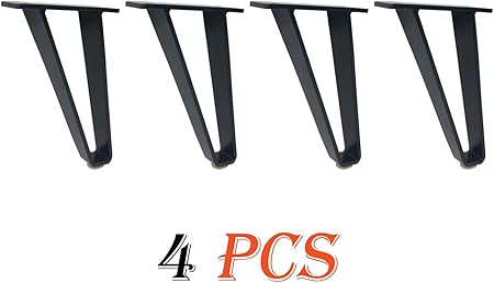 4 Stück hochwertige Möbelbeine, 7 Zoll / 18 cm DIY Metall Tischbeine
