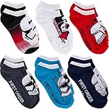 Star Wars 6 Pairs of Boys Low Cut No Show Socks By Planet Sox For Kids Toddlers,First Order Stormtroopers,Boys shoe 10.5-4 (Sock size 6-8)