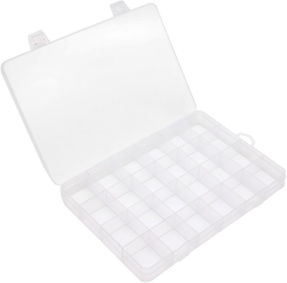 Große Aufbewahrungsbox aus Kunststoff mit 24 verstellbaren Fächern für