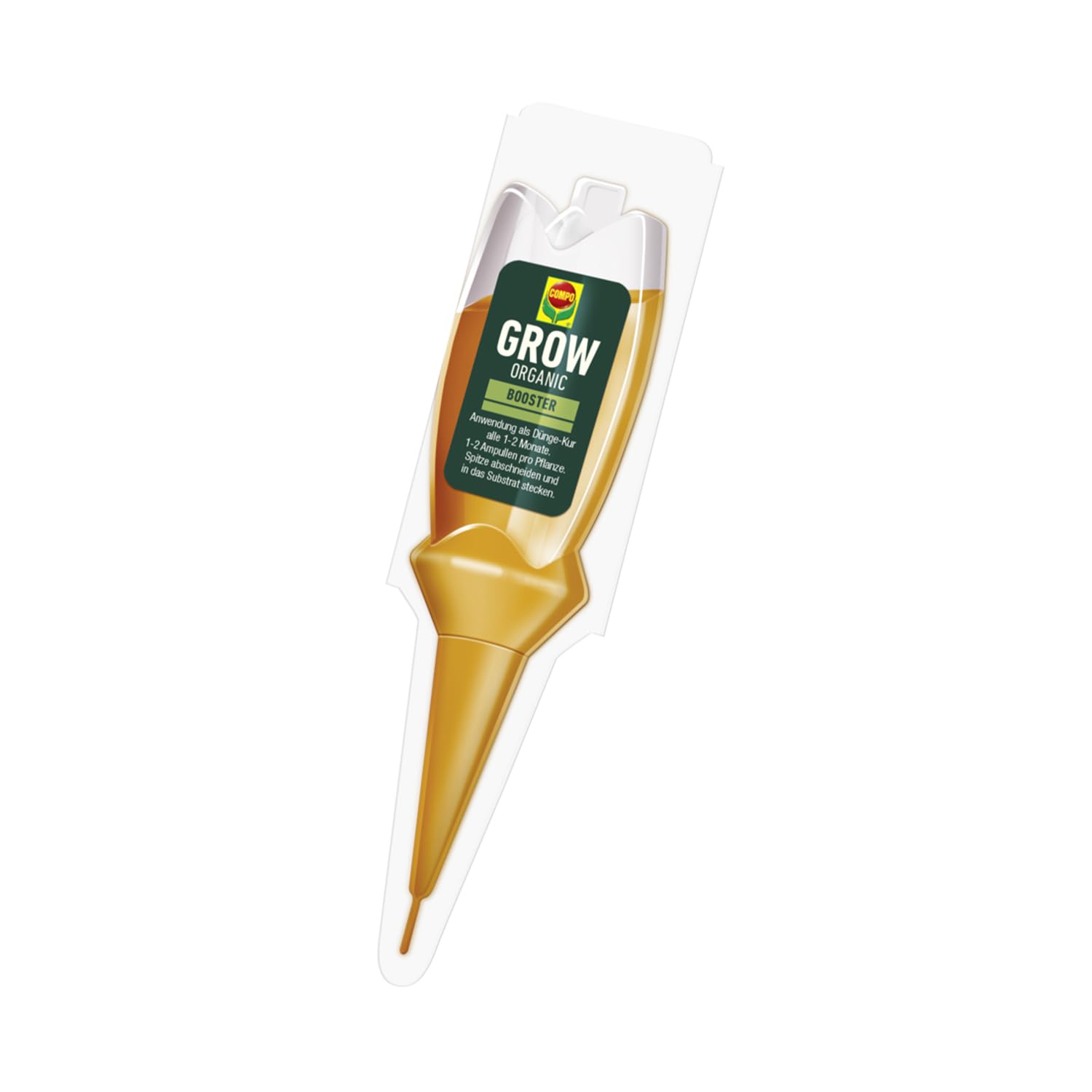COMPO GROW ORGANIC Booster - praktische Aufbaukur für Spezialkulturen - unterstützt das Wachstum - Dünger für Indoor & Outdoor - organisch - 30 ml, braun