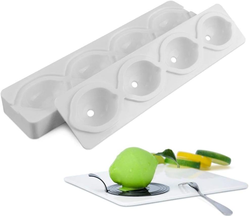 Kathariiy 3D Mold, Lemon Shape Silicone Moulds, Candy Chocolate Soap Molds, Silicone Baking Molds for Cake Mousse For Ice Creams Chocolates Pastry