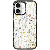 CASETiFY Impact iPhone 17 Case [Slim/Compatible with Magsafe / 8.2 ft. 4X Military Grade Drop Protection] - Dreamy Floral Pattern - Clear Black