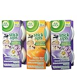 Air Wick Stick Ups for Small Spaces-Lavender & Chamomile and Sparkling Citrus-Total 6 Fresheners will last for 180 days