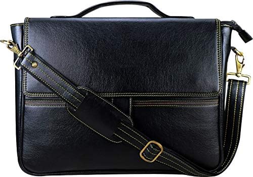 Style Homez SHLBFLXLBLK06 15.6-inch Everyday Office Laptop Bag (Metal Black)