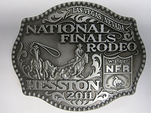 Hesston 2011 National Finals Rodeo NFR Adult Belt Buckle, New, Wrangler
