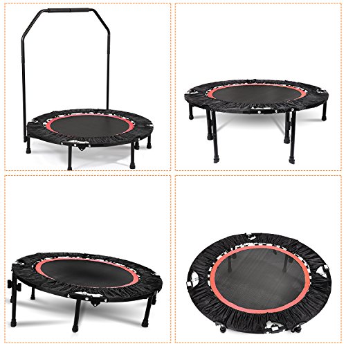 image for shaofu 40 Rebounder Trampolines Foldable Exercise Trampoline with Hand