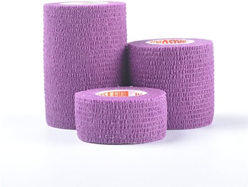 MAXSOINS Athletic Tape Bulk Sports Stretch Power Wrap, Self Adherent Wrap Flex Tape, Self Adhering Stick Bandage, Self Grip Roll,3PCS