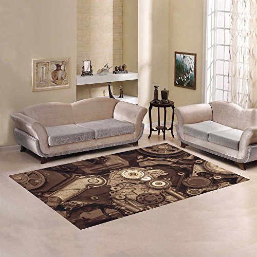 Steampunk Area Rug Engine 7' x 5'