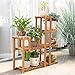 Pine Wood Plant Stands, Astory Flower Rack Plant Stand Multi Layer Vertical Planter Holder Flower Shelf Rack Balcony Patio Yard Indoor Outdoor Flower Ladder Stair Storage Shelf (4 Tiers 10Flowerpots)thumb 1