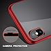 CASEKOO iPhone X Case, iPhone 10 Case, Slim Fit Ultra Thin Clear Case with Soft Silicone Protective Transparent Back Shockproof Bumper Cover Compatible with iPhone X(ONLY) [Tender Series]- Red