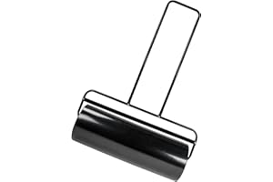 DIYTUNINGS Lawn Roller 17 Gallon, 63L-Capacity Sand/Water Filled, Manual & Tow-Behind Steel Garden Drum Roller with U-Shaped Handle, 12" x 36" Convenient Push and Pull for Yard, Farm, Park, Black