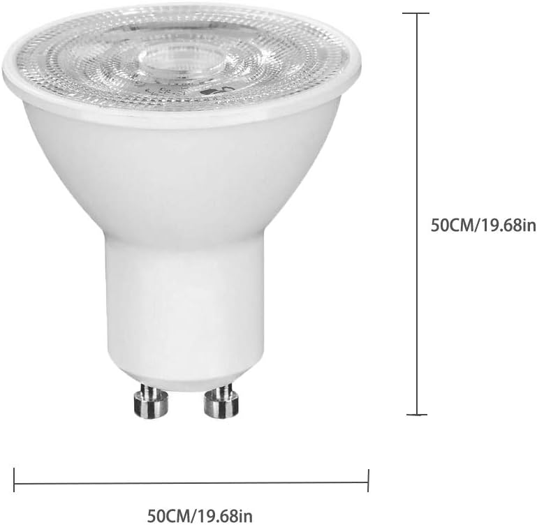 OUGEER Pack of 6 GU10 LED 6W 600 Lumens GU10 60W Halogen Equivalent Replacement Warm White 3000K,120° Beam Angle AC 220-240V NOT Dimmable GU10 Spot Light Bulb - Image 3