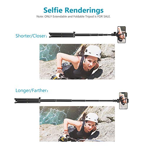 Neewer 2-in-1 Extendable Selfie Stick Monopod and Tripod Stand - Folded 16.4 inch Adjustable 17-59.5 inch for iPhone Samsung Huawei Android, GoPro Cameras (Phone Clamp and GoPro Adapter Not Included)