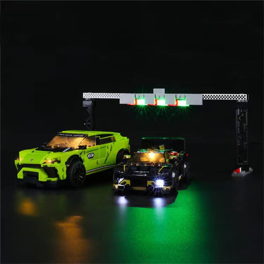 GEAMENT Light Kit Compatible with LEGO Lamborghini Urus ST-X & Huracan Super Trofeo EVO - for Speed Champions 76899 (Building Set Not Included)