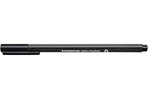 Staedtler Triplus Fineliner Pens, 0.3mm, Black, Pack of 10 (334-9)