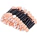 eBoot Disposable Dual Sided Eyeshadow Brush Sponge Tipped Oval Makeup Applicator, 100 Pieces (Black)