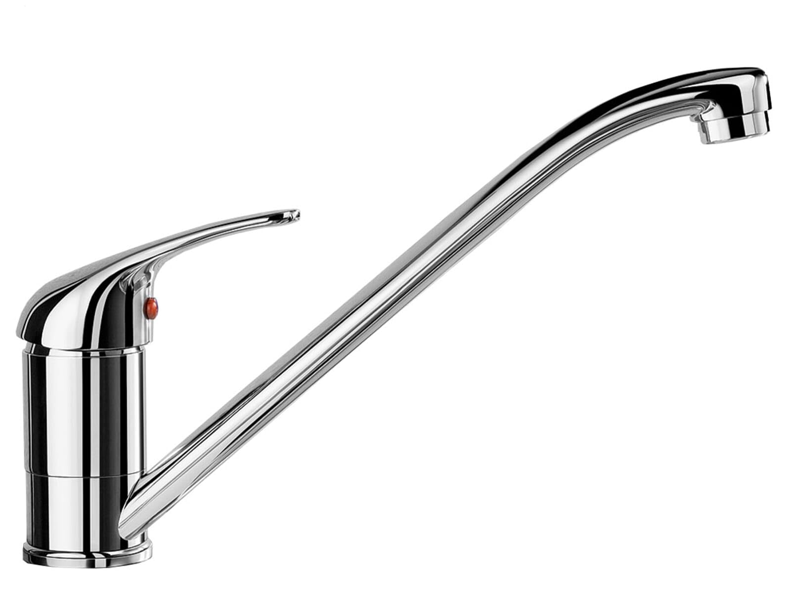 BLANCO DARAS – Low-Pressure Kitchen Tap – Compact Entry-Level Model in Classic Design with High, Long Spout – Chrome – 519723