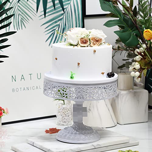 Set of 6 White Cake Stands Cakes Pedestal Dessert Display Tiered Cupcake Holder Candy Fruit Desserts Platter Decoration for Wedding Birthday Party Baby Shower Celebration