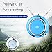 WOOLALA Personal Wearable Air Purifier Necklace/Mini Portable Air Freshner Ionizer/Negative Ion Generator/Low Noise for Adults Kids - Silver