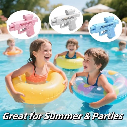 Water Guns, Prank Gun, Two-Way Reverse Gun Shoots Back At User, Fun Office & School Pool Or Beach Summer Toy Gifts For Adult (1, Blue)