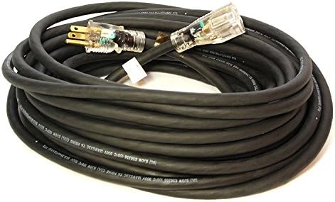 Extension Cord - Medium Duty - 15M (49.2') - SJOW 14/3 - Single outlets with lit power indicator - Black