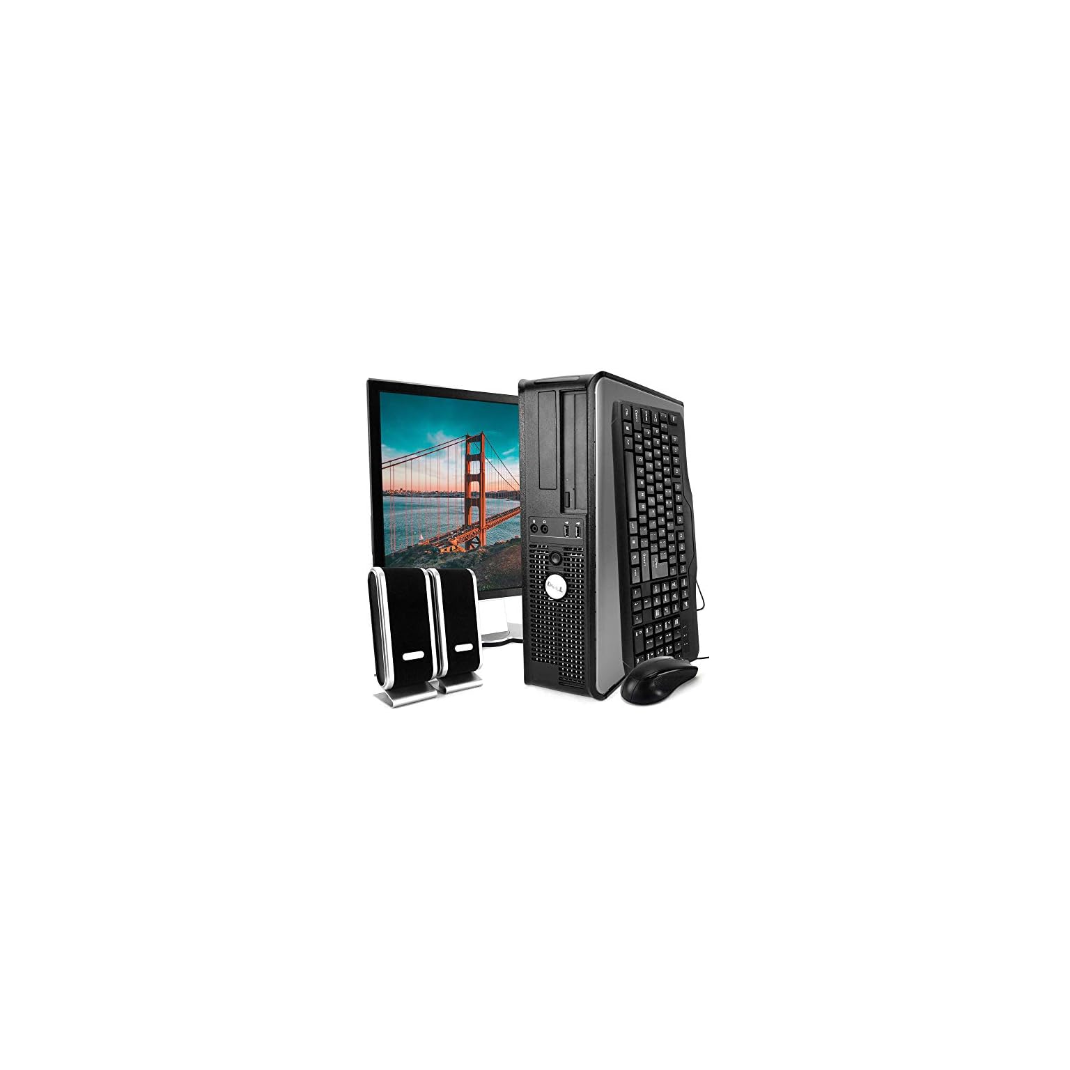 DELL Desktop Computer Package with WiFi, Dual Core 2.0GHz, 80GB, 2GB