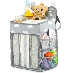 Maliton Hanging Diaper Caddy Organizer – Diaper Stacker for Changing Table, Crib, Playard or Wall & Nursery Organization…