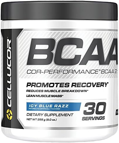 Cellucor Cor Performance BCAA Powder Branched Chain Amino Acids with Beta Alanine - 30 Servings (Icy Blue Raz)