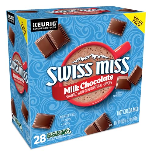 SWISS MISS MILK CHOCOLATE HOT COCOA KEURIG SINGLE-SERVE K CUP PODS, 28 COUNT