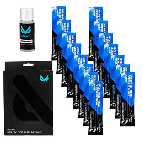 VSGO DDR-12S Camera Cleaning Kits for ILDC MILC Mirrorless M43 Micro Four Thirds Sensors (Box of 15 X 12mm Swab + 15ml Sensor Cleaner) - Thumbnail 6