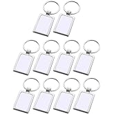 MGBISYI 10pcs Sublimation Blank Keychain with Key Ring Heat Transfer Keychain for Christmas Valentine Graduation Day Present