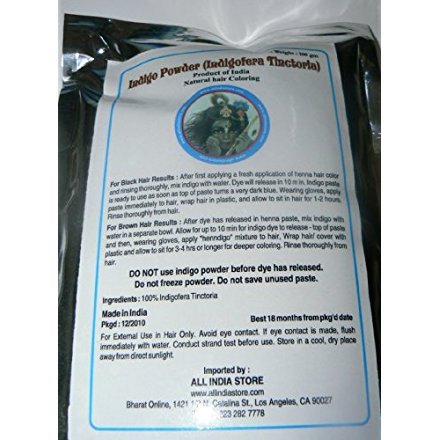 100 Grams Bag Of Natural Indigo Powder (Wasma In Arabic And Urdu) Indigofera Tinctoria New Crop (800644195106)